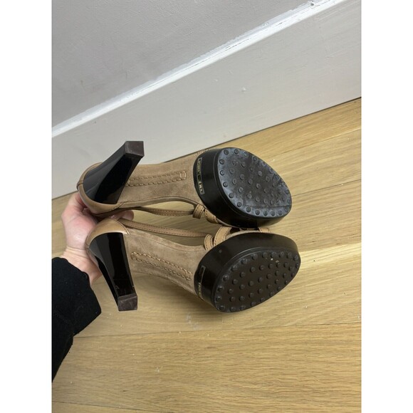 Tod’s Strappy Heel Sandals In beige 36.5 - Picture 4 of 6
